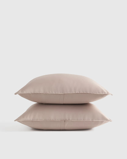Organic Cotton Sateen Sham Set - Standard / Mineral