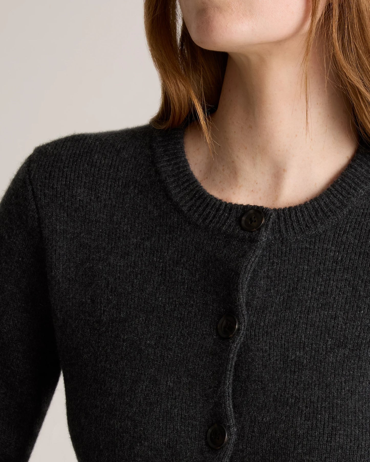 Mongolian Cashmere Structured Cardigan - XS / Oatmeal