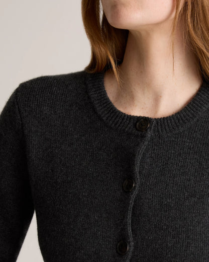 Mongolian Cashmere Structured Cardigan - XS / Oatmeal