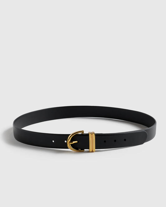 Alora European Leather Belt - XS / Black