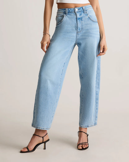 Bella Stretch Barrel Jeans - 24 / Cool Blue