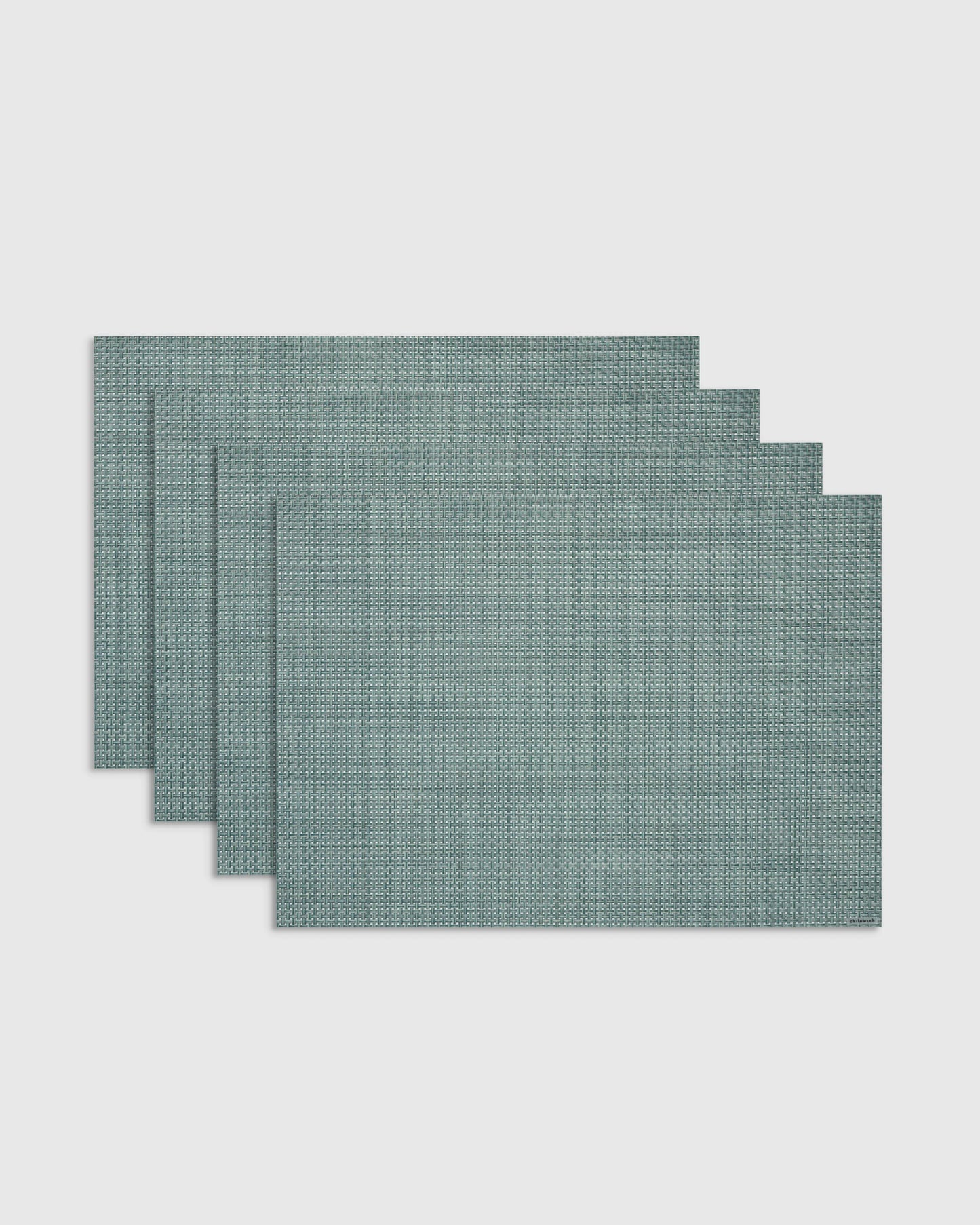 Basketweave Easy-Care Rectangular Placemat, Set of 4 by Chilewich - One Size / Celadon