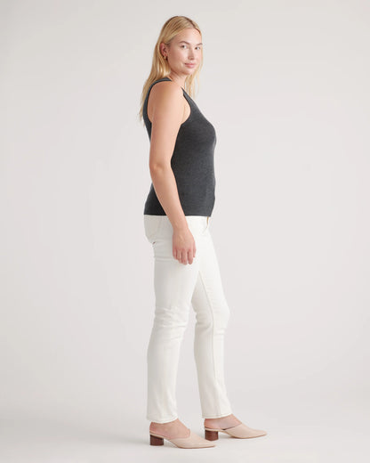 Featherweight Cashmere Ribbed Tank - XS / Charcoal