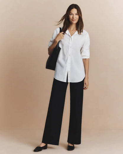 Ultra-Stretch Ponte Wide Leg Pants - XS / Espresso