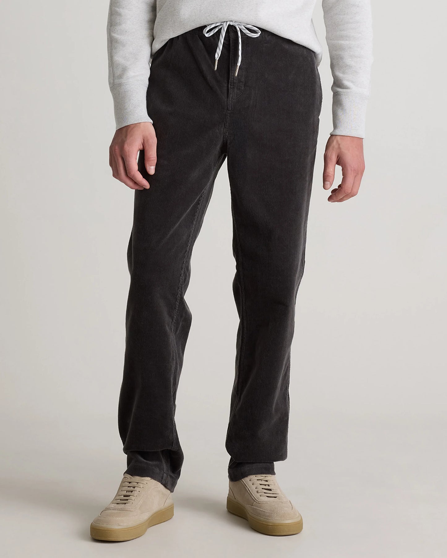 Organic Stretch Corduroy Drawstring Trousers - S / Storm Blue