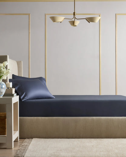 Signature Giza Cotton Sateen Fitted Sheet Set - Twin / Mineral