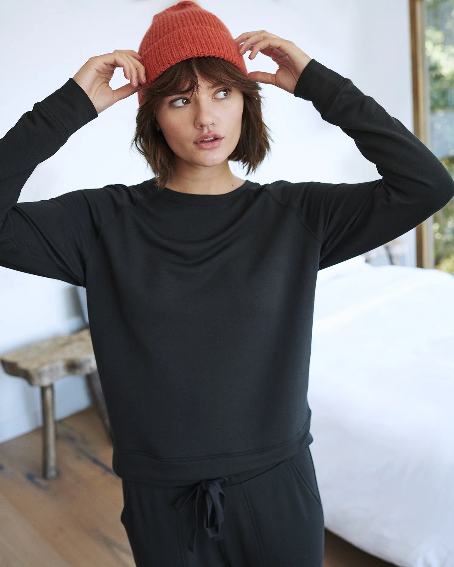 SuperSoft Fleece Crew - XS / Smoked Thyme Green