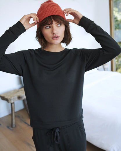 SuperSoft Fleece Crew - XS / Smoked Thyme Green