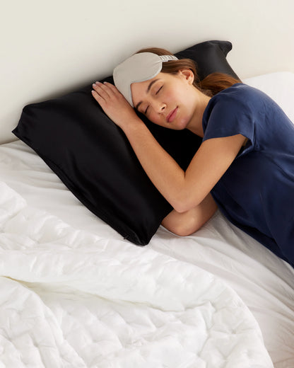 100% Mulberry Silk Pillowcase - Standard / White