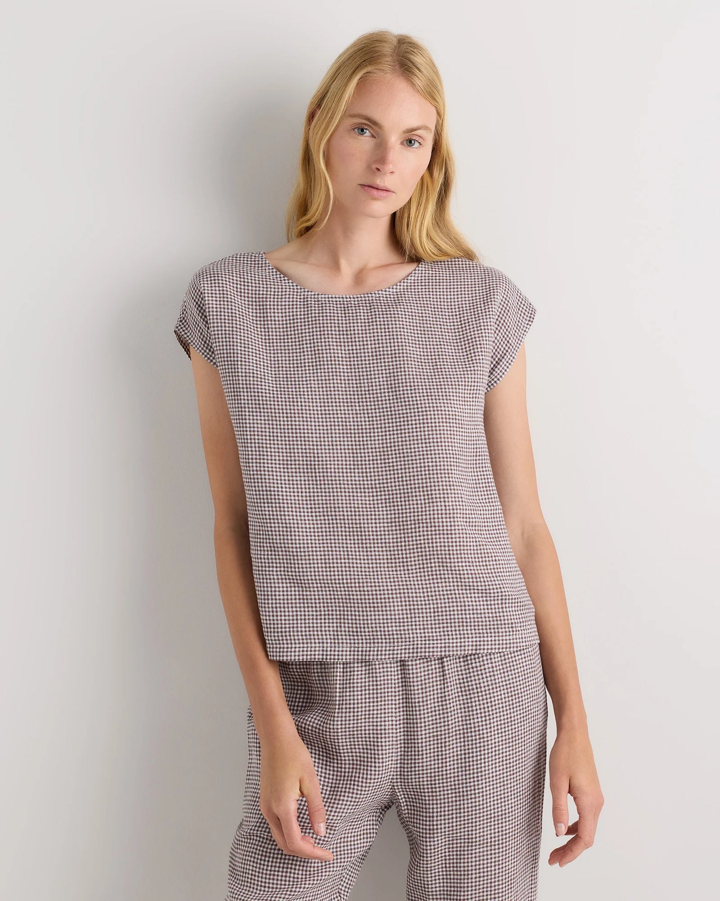 100% European Linen Pajama Set - XS / French Blue
