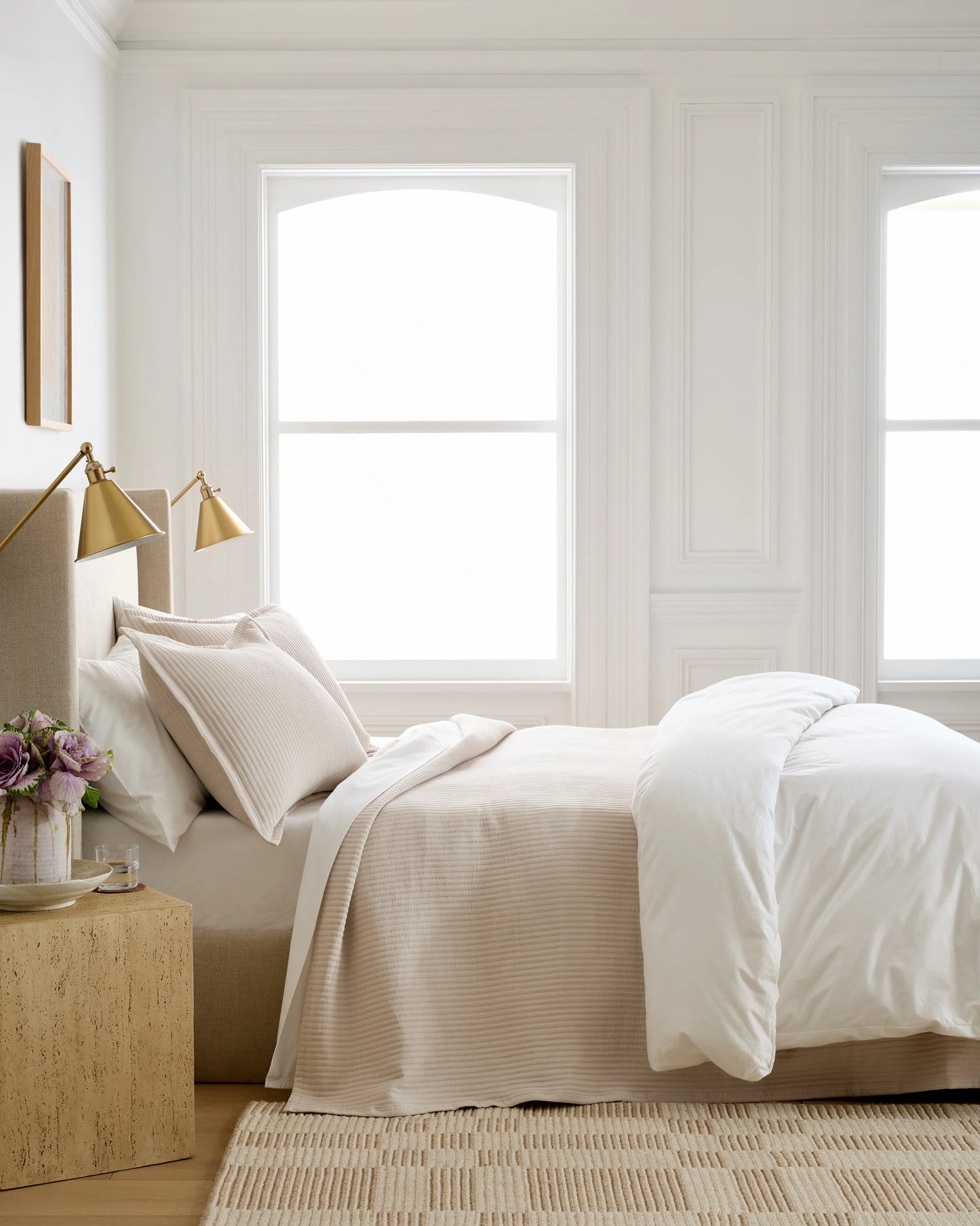 Organic Cotton Matelasse Coverlet - Twin / Dried Sage