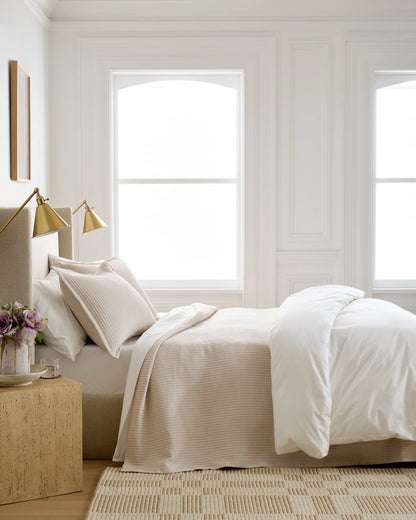 Organic Cotton Matelasse Coverlet - Twin / Dried Sage