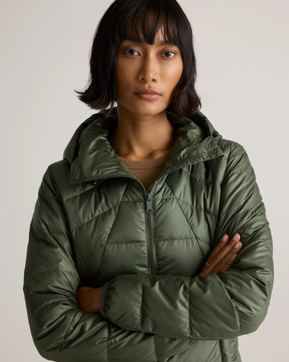 Lightweight Down Packable Puffer Hooded Jacket - XS / Navy