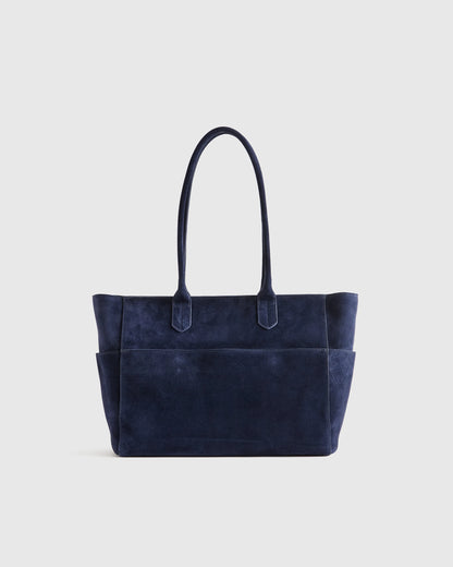 Hudson Suede Tote - One Size / Chocolate Brown
