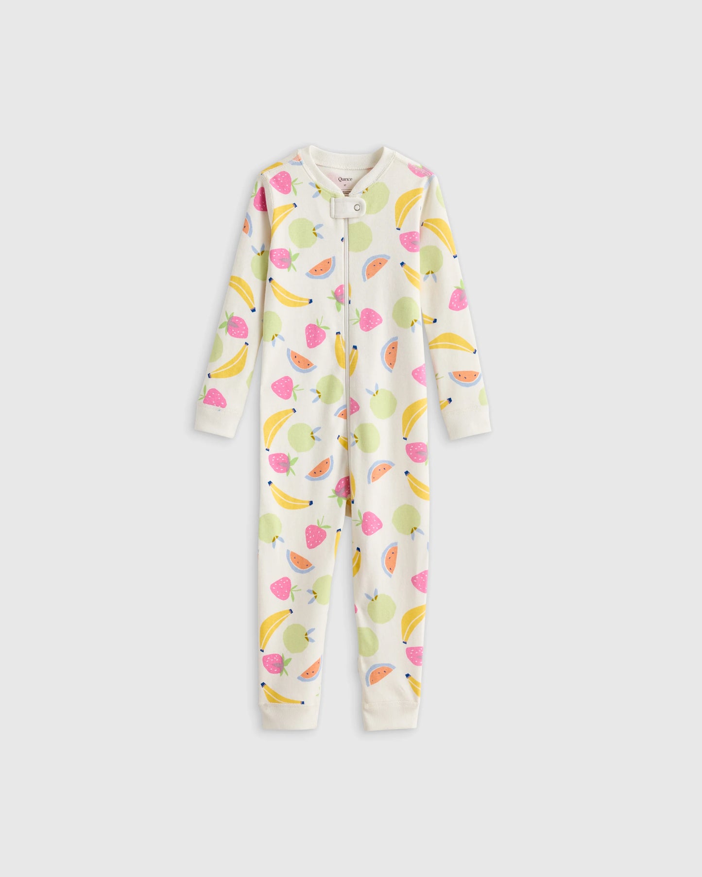 100% Organic Cotton One Piece Pajama - 2T / Navy Stripe