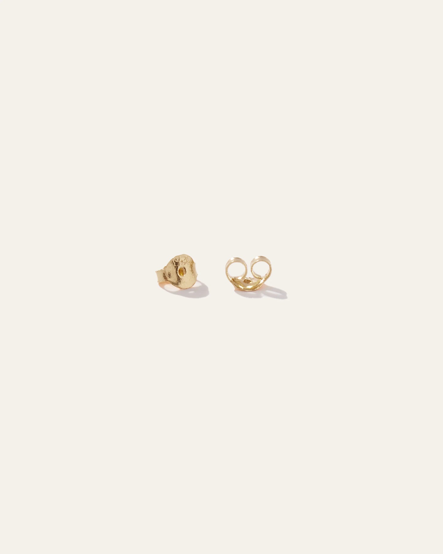 14K Gold Natural Diamond Tiny Bezel Studs - One Size / Yellow Gold