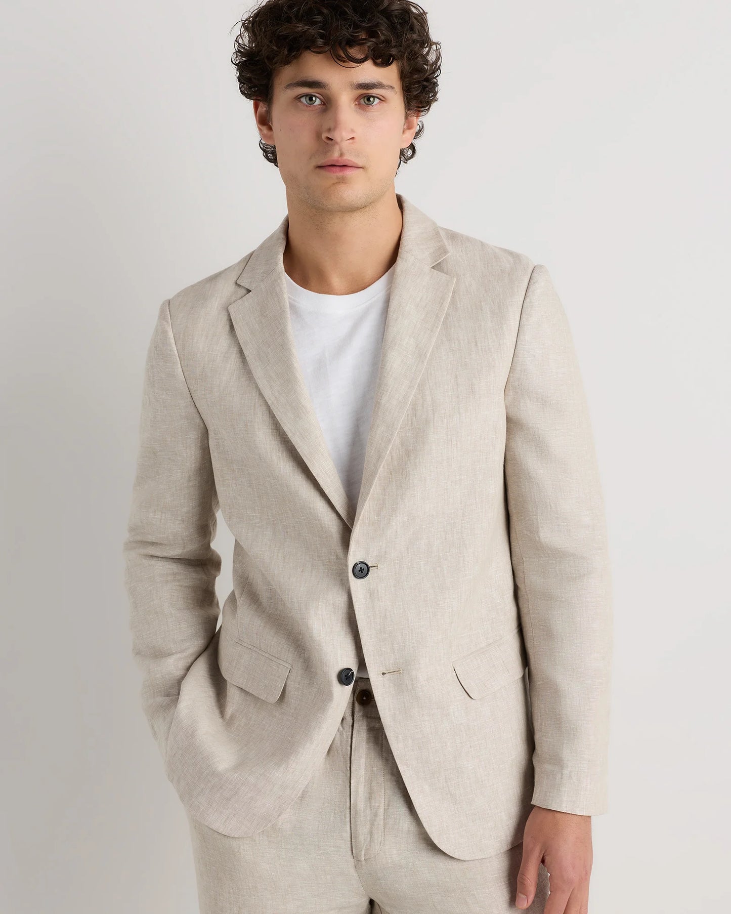 100% European Linen Blazer - XS / French Blue