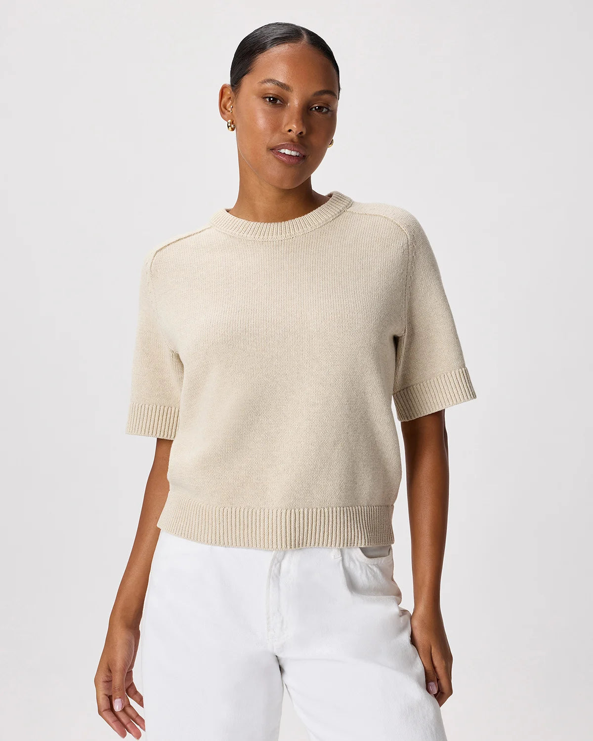 100% Organic Cotton Sweater Tee - XS / Navy