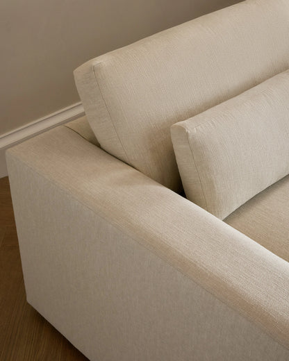 Ashford Deep Seat L Sectional in Performance Chenille Linen Blend - 119x119 / Sorrell