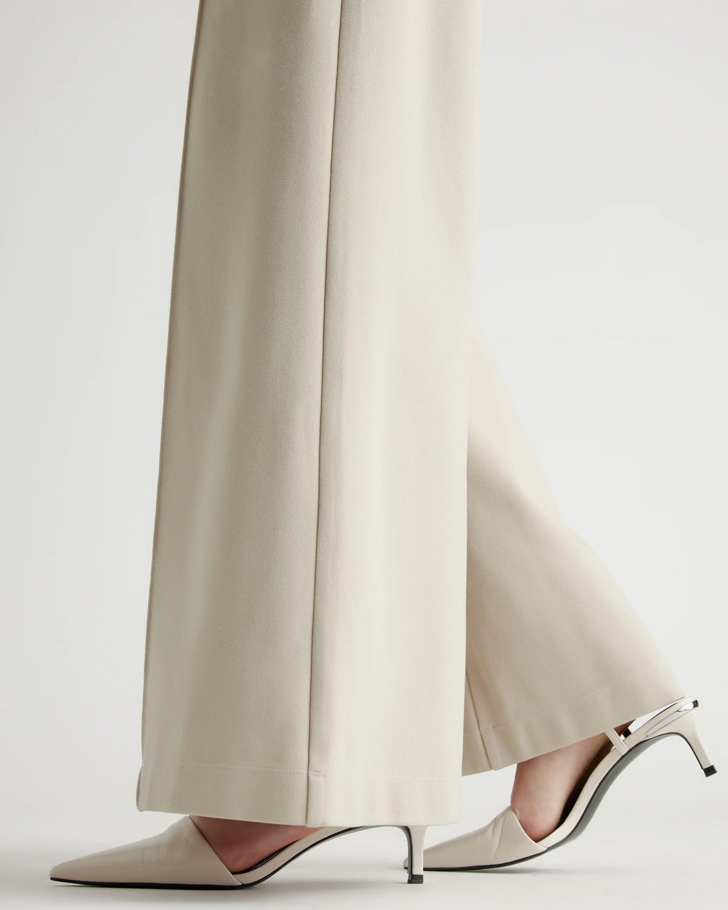 Ultra-Stretch Ponte Super Wide Leg Pants - XS / Black