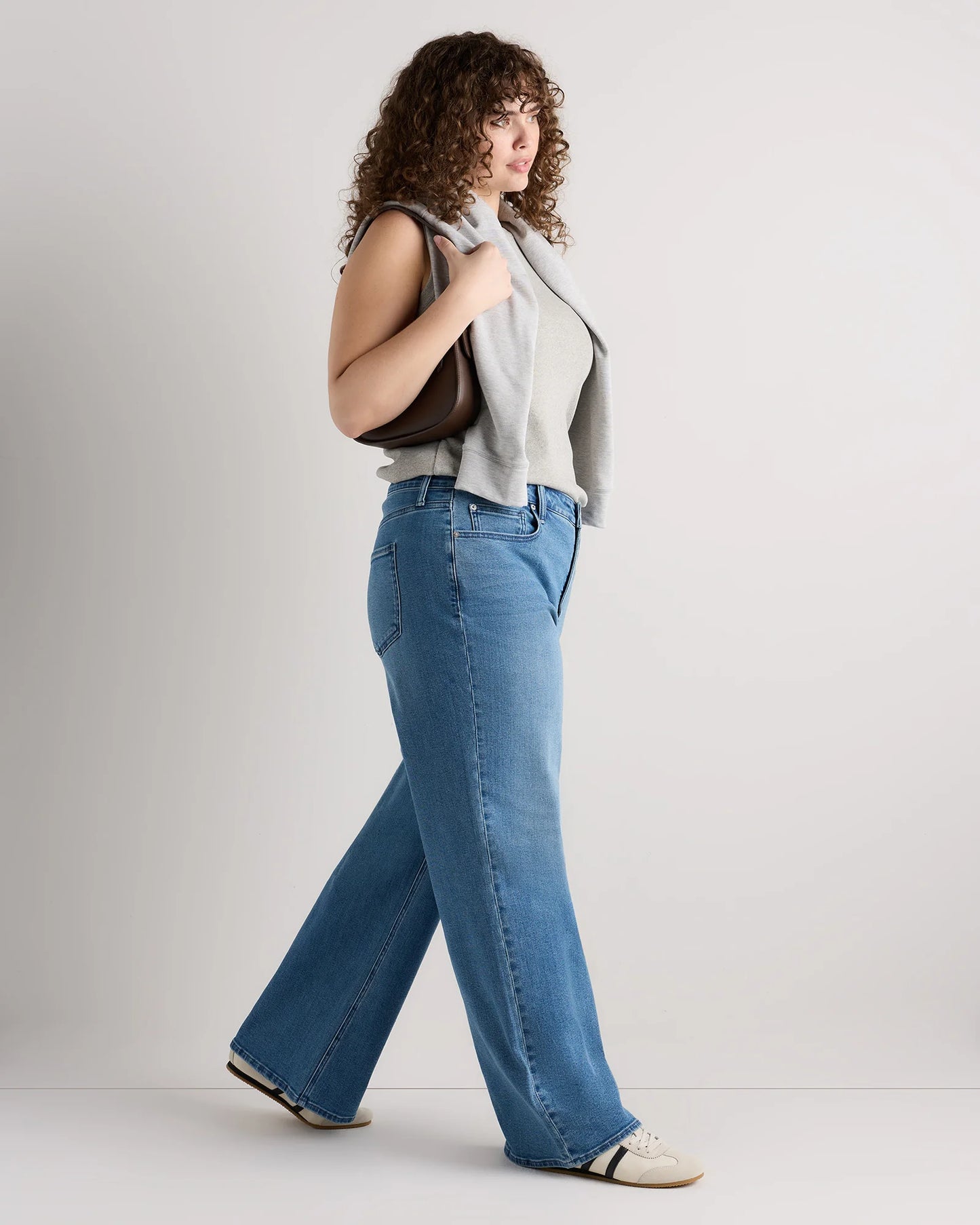 Bella Stretch Wide Leg Jeans - 33 / Midnight Blue