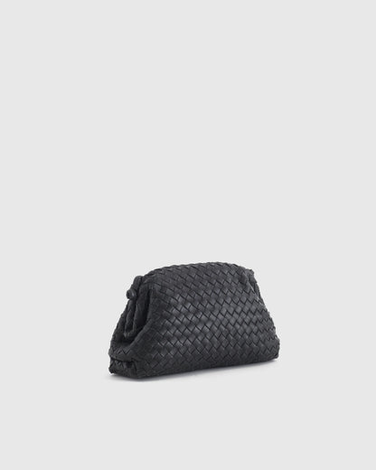Naomi Handwoven Clutch - One Size / Black