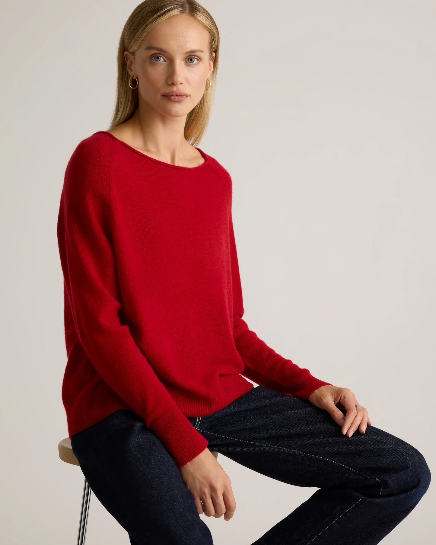 Mongolian Cashmere Boatneck Sweater - XS / Black