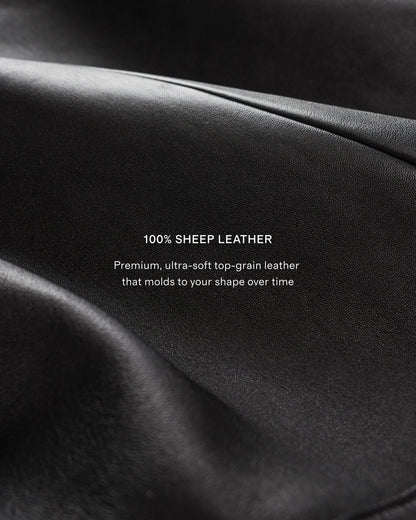 100% Leather Café Racer Jacket - S / Rich Brown