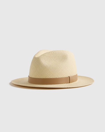 Toquilla Straw Panama Hat - S / Black