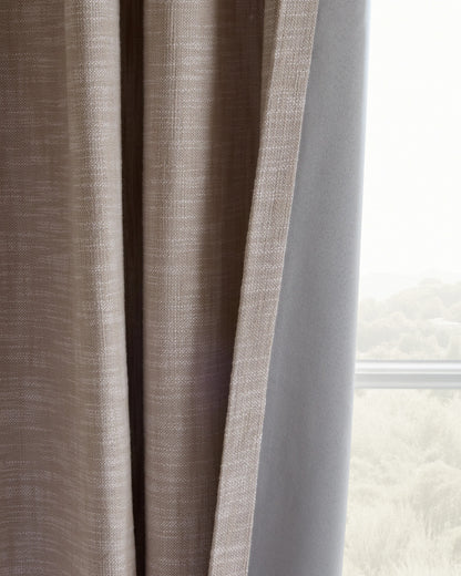 Textured Cotton Room Darkening Curtain - 48x84 / Ivory