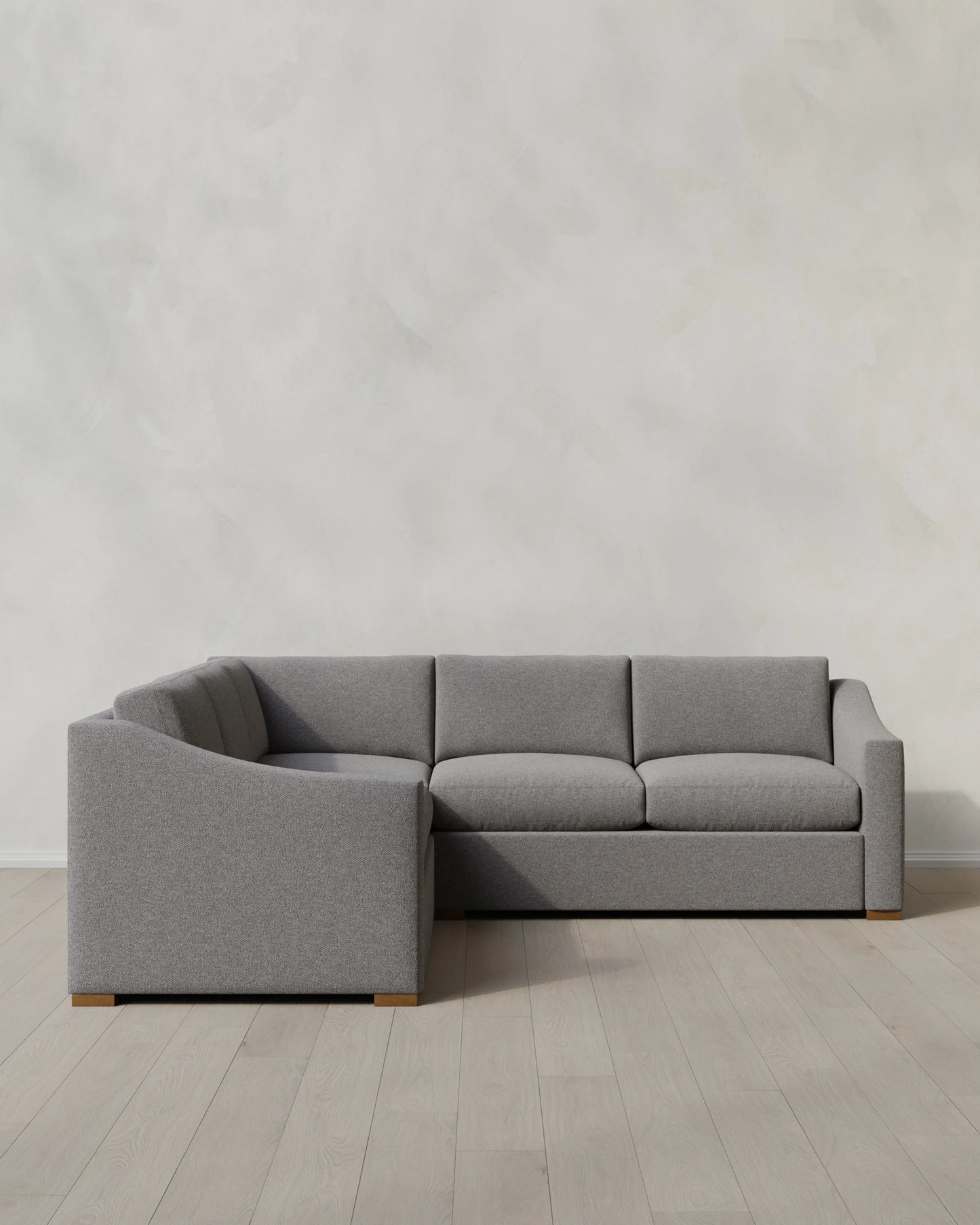Hollis Slope Arm L Sectional in Performance Basketweave - 110x110 / Flax