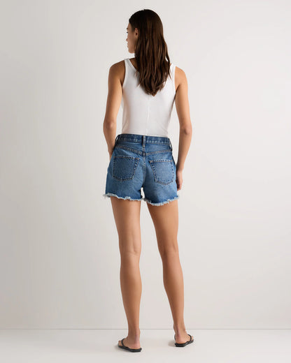 Bella Rigid Cut Off Shorts - 24 / Powder Blue Distressed Fray