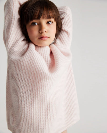 Washable Cashmere Fisherman Tunic Sweater - 6 / Oatmeal