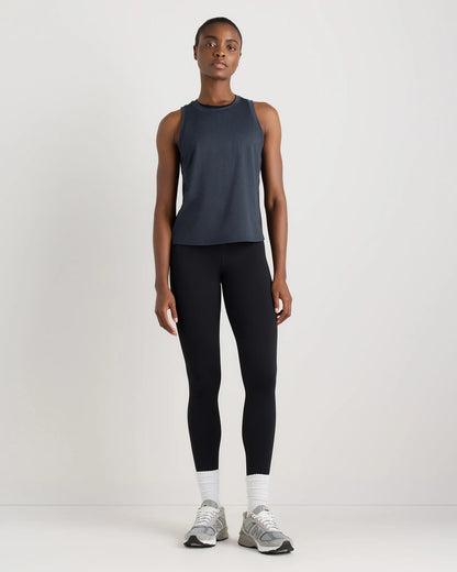 Flowknit Breeze High-Neck Tank - XS / Heather Deep Navy
