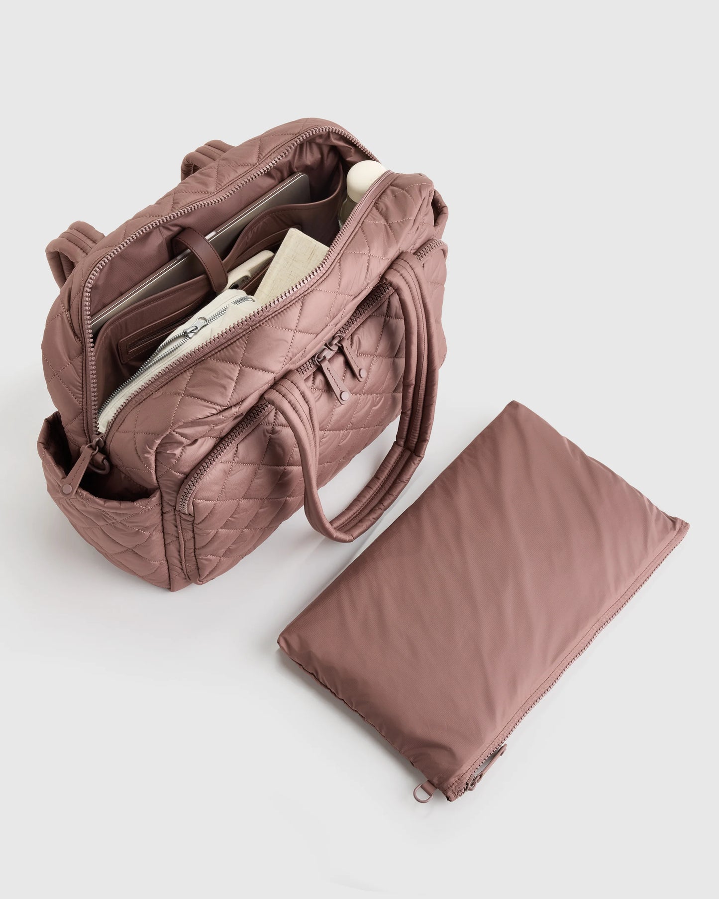Transit Quilted Duffle Bag - One Size / Taupe Brown