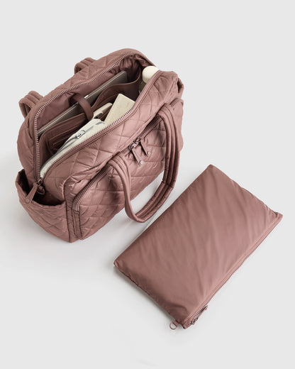 Transit Quilted Duffle Bag - One Size / Taupe Brown