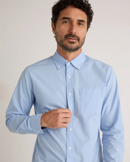 Organic Cotton Stretch Poplin Shirt - S / Grey Gingham