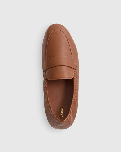 Italian Leather Soft Loafer - 5 / Black
