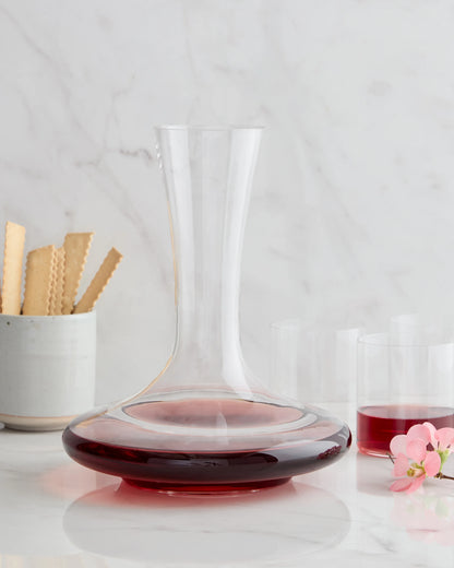 Mouth Blown Wine Decanter - One Size / Glass