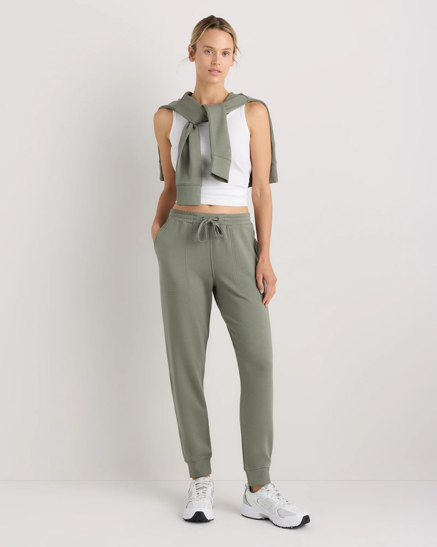 SuperSoft Fleece Joggers - XS / Smoked Thyme Green