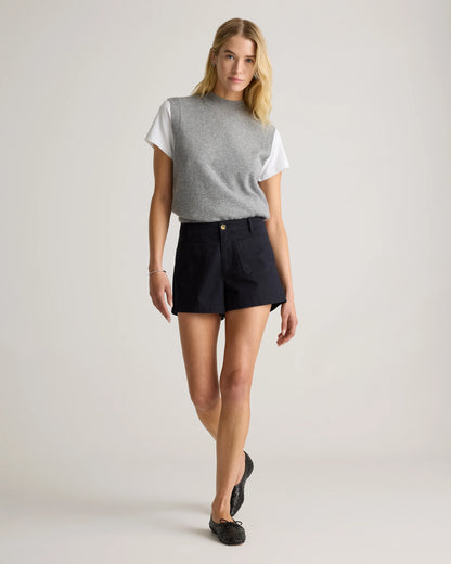 Stretch Cotton Chino Patch Pocket Shorts - 0 / Frost