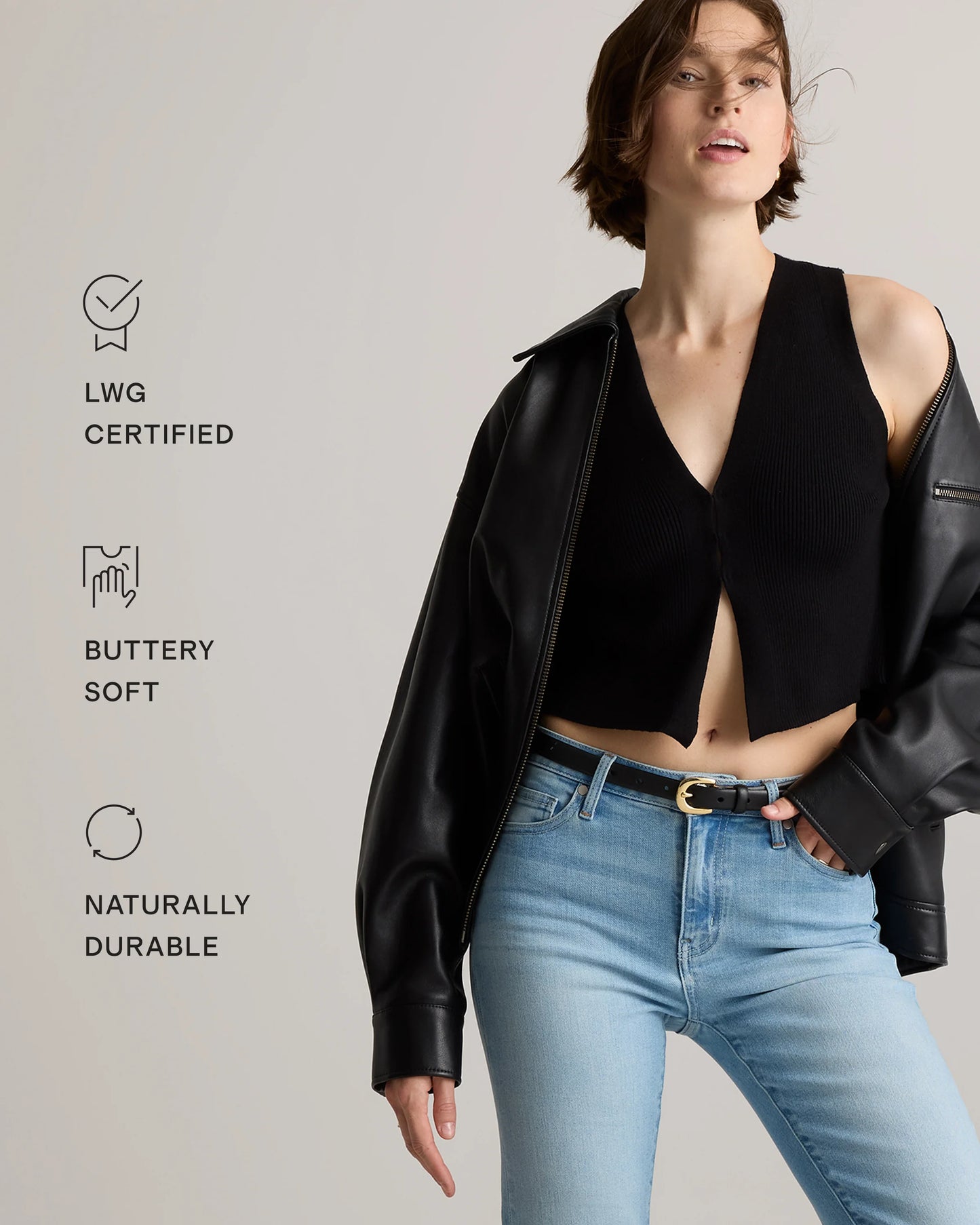 100% Leather Oversized Bomber Jacket - XS / Rich Brown