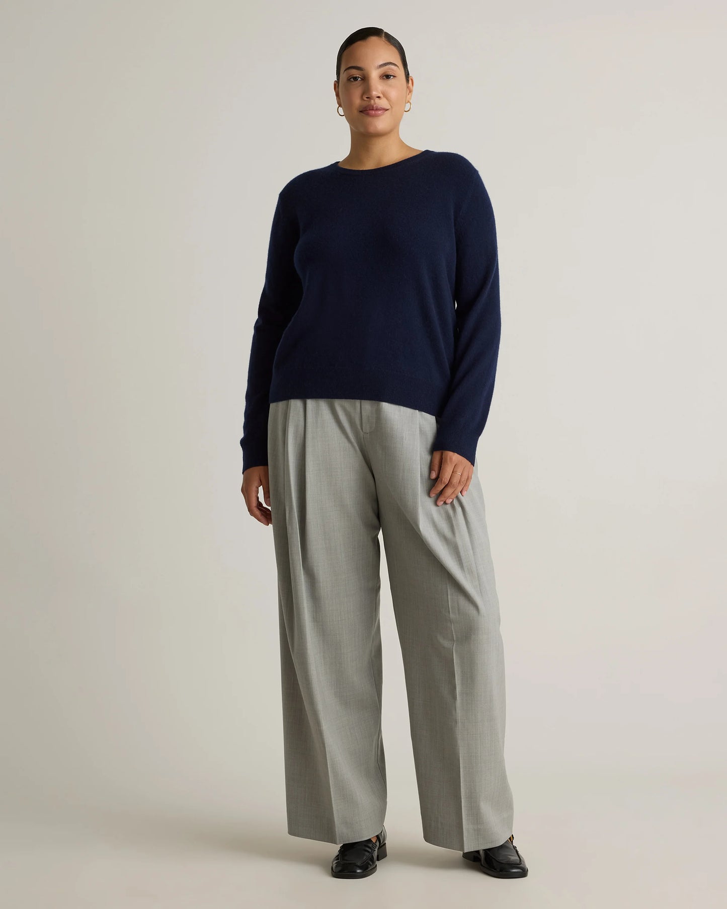 Mongolian Cashmere Crewneck Sweater - XS / Ivory