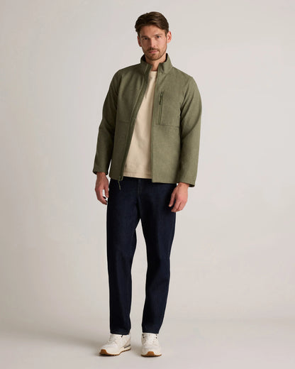 Softshell Fleece-Lined Full-Zip Jacket - S / Heather Shady Charcoal