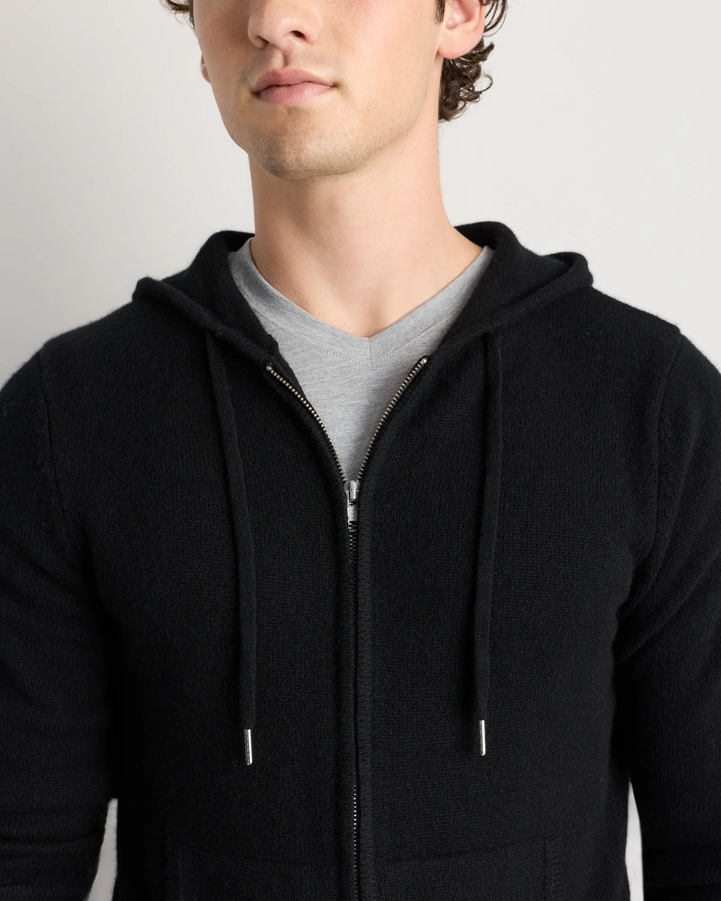 Mongolian Cashmere Full-Zip Hoodie - S / Teak
