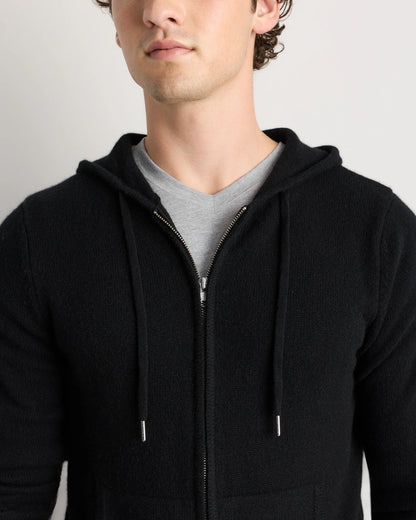 Mongolian Cashmere Full-Zip Hoodie - S / Teak