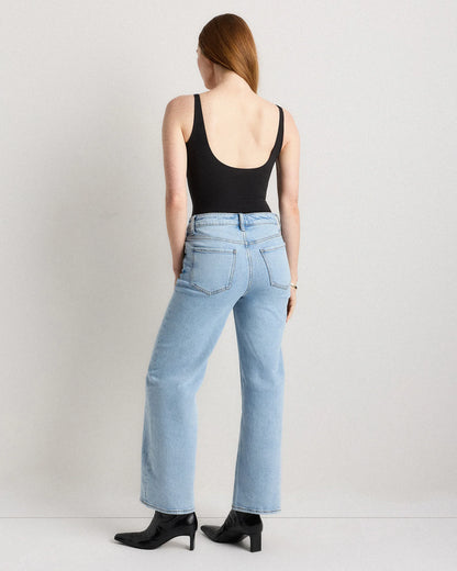 Luna Stretch Relaxed Straight Jeans - 24 / Cool Blue
