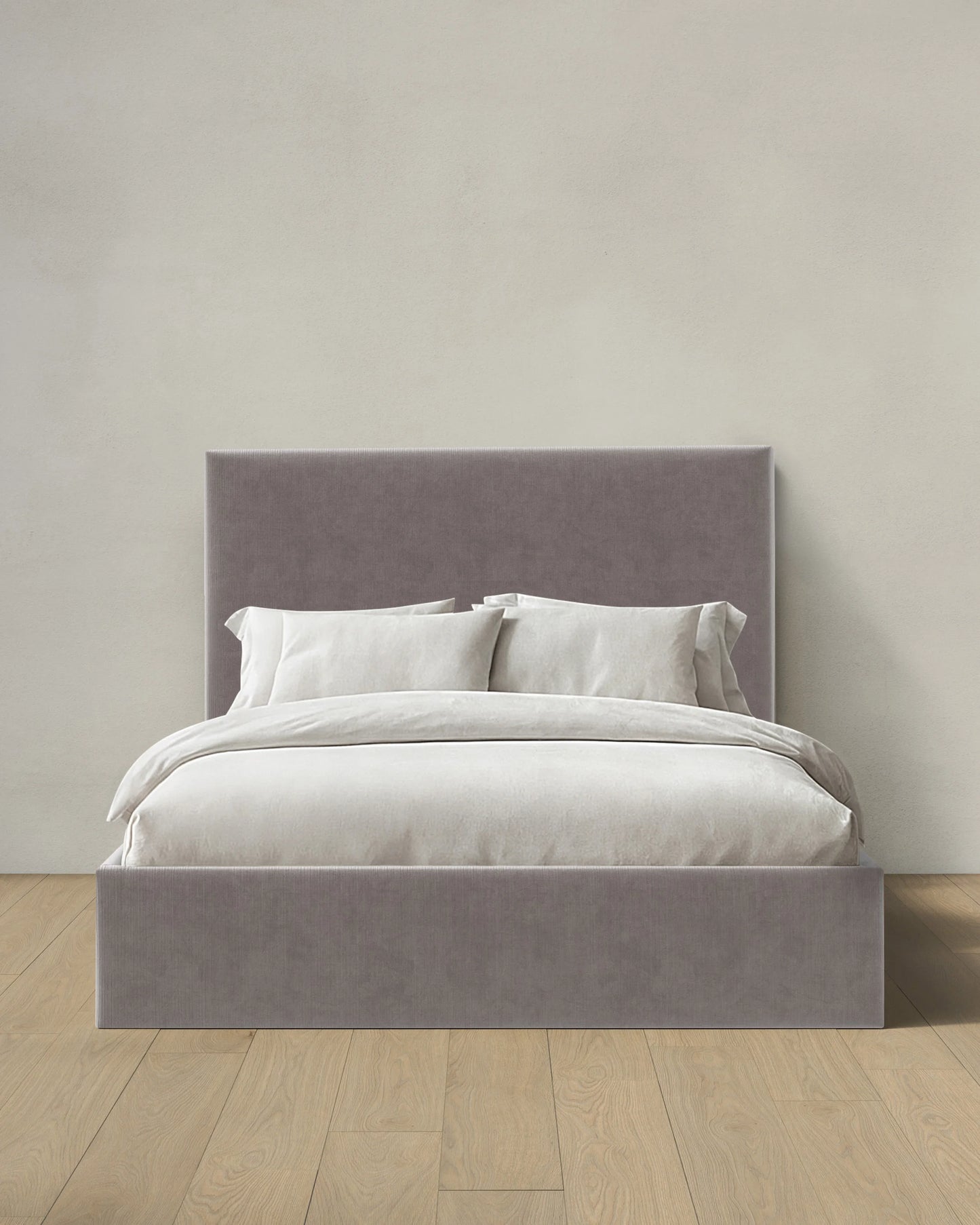 Square Bed in Performance Velvet - Full / Butterscotch