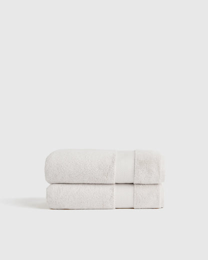 Turkish Ultra Plush Bath Towel (Set of 2) - One Size / White