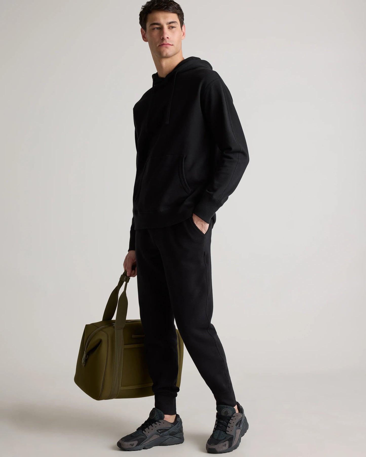 Organic Midweight French Terry Pullover Hoodie - S / Light Heather Grey